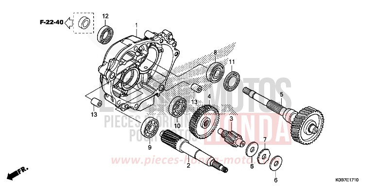GETRIEBE von Forza 300 MAT PEARL COOL WHITE (NHB44) von 2019